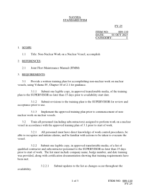 1 / 3 项目编号：009-110 FY-25 NAVSEA ...